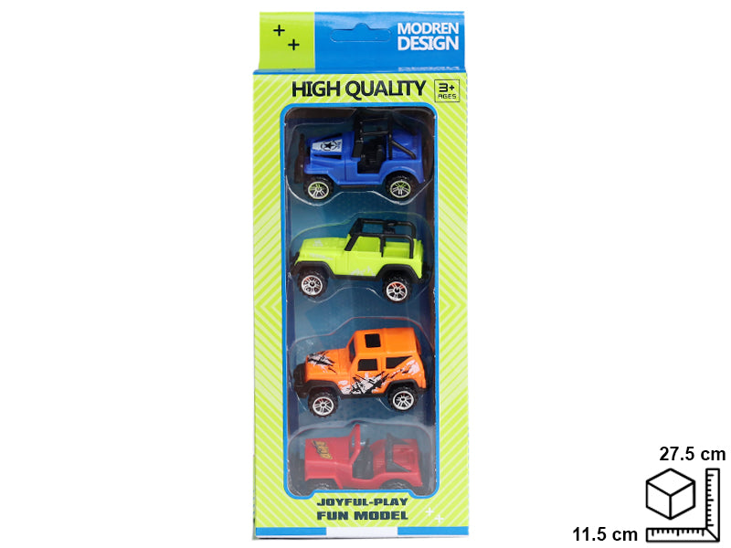 CARROS *4 PCS EN PLASTICO DIM:11.2*27.5*5CM 11.2*27.5*5CM