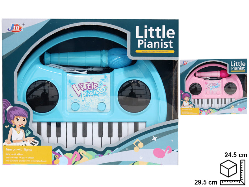 PIANO A PILA CON LUZ EN PLASTICO 29.5*7.5*24.5CM
