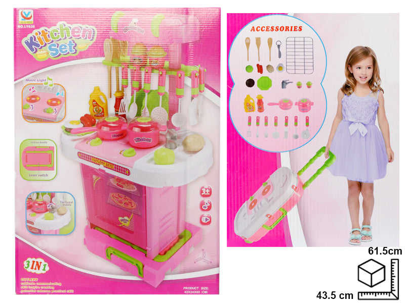 SET COCINA EN PLASTICO DIM:61.5X8X43.5CM