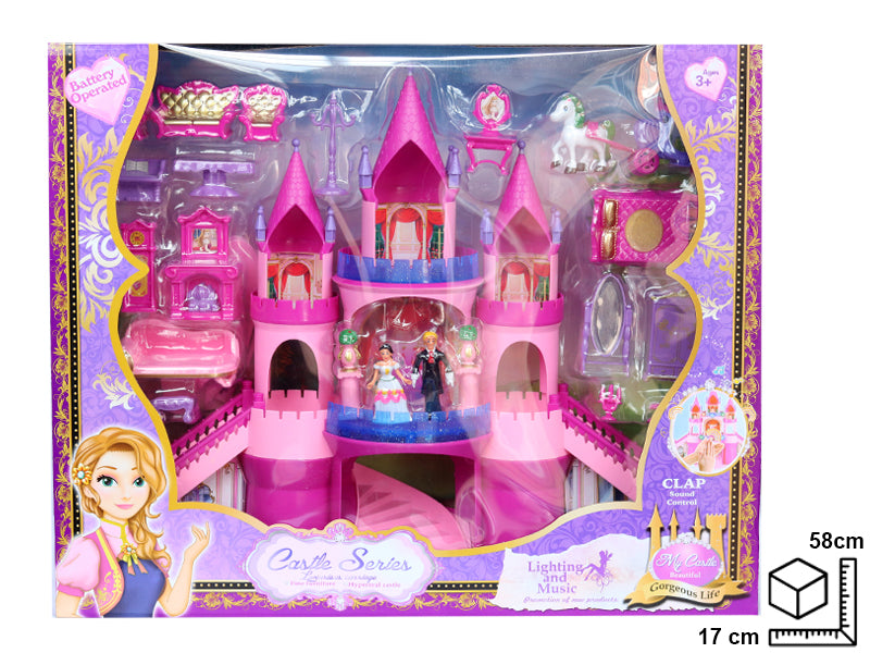 CASTILLO CON ACCESORIOS EN PLASTICO DIM:58*17*47CM