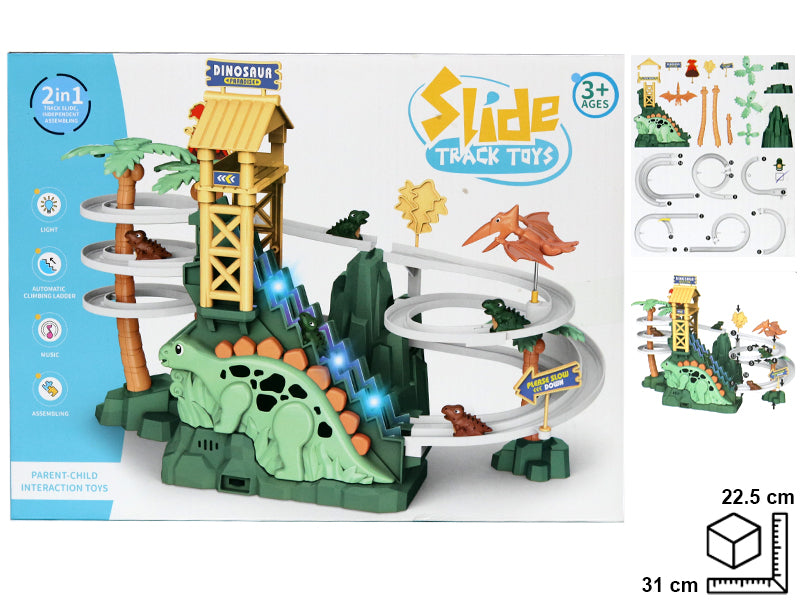 PISTA DE DINOSAURIO CON LUZ Y SONIDO 31*9*23.5CM