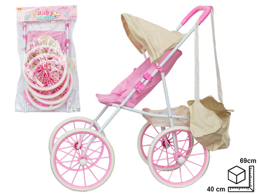 COCHE PARA BEBE METALICO DIM:40X12X69CM