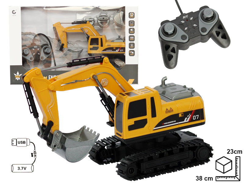 EXCAVADORA A CONTROL RECARGABLE USB DIM:38X10.5X23CM