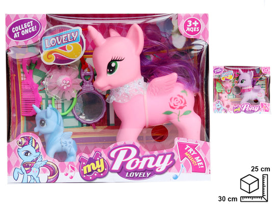 UNICORNIO EN PLASTICO DIM:30X9X25CM 30*9*25CM