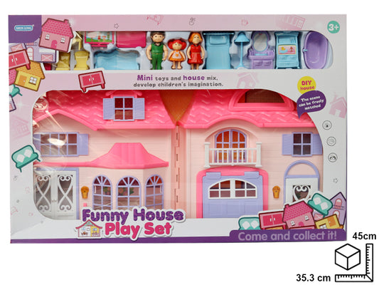 CASA A PILA CON ACCESORIOS EN PLASTICO DIM:65.3*9*45CM