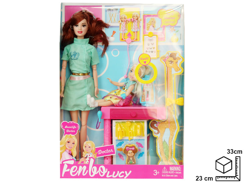 MUÑECA EN CAUCHO CON ACCESORIOS
DIM:23*6*33CM