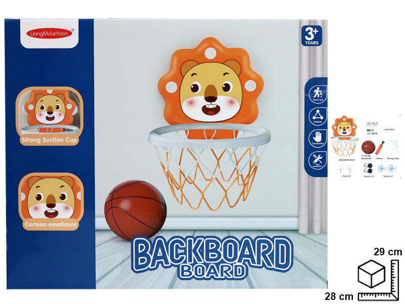 CANCHA BALONCESTO CON ACCESORIOS EN PLASTICO 
DIM:29*28*6CM 29*28*6CM