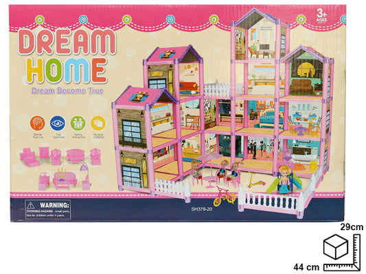 CASA PARA ARMAR EN PLASTICO DIM:44X8X29CM