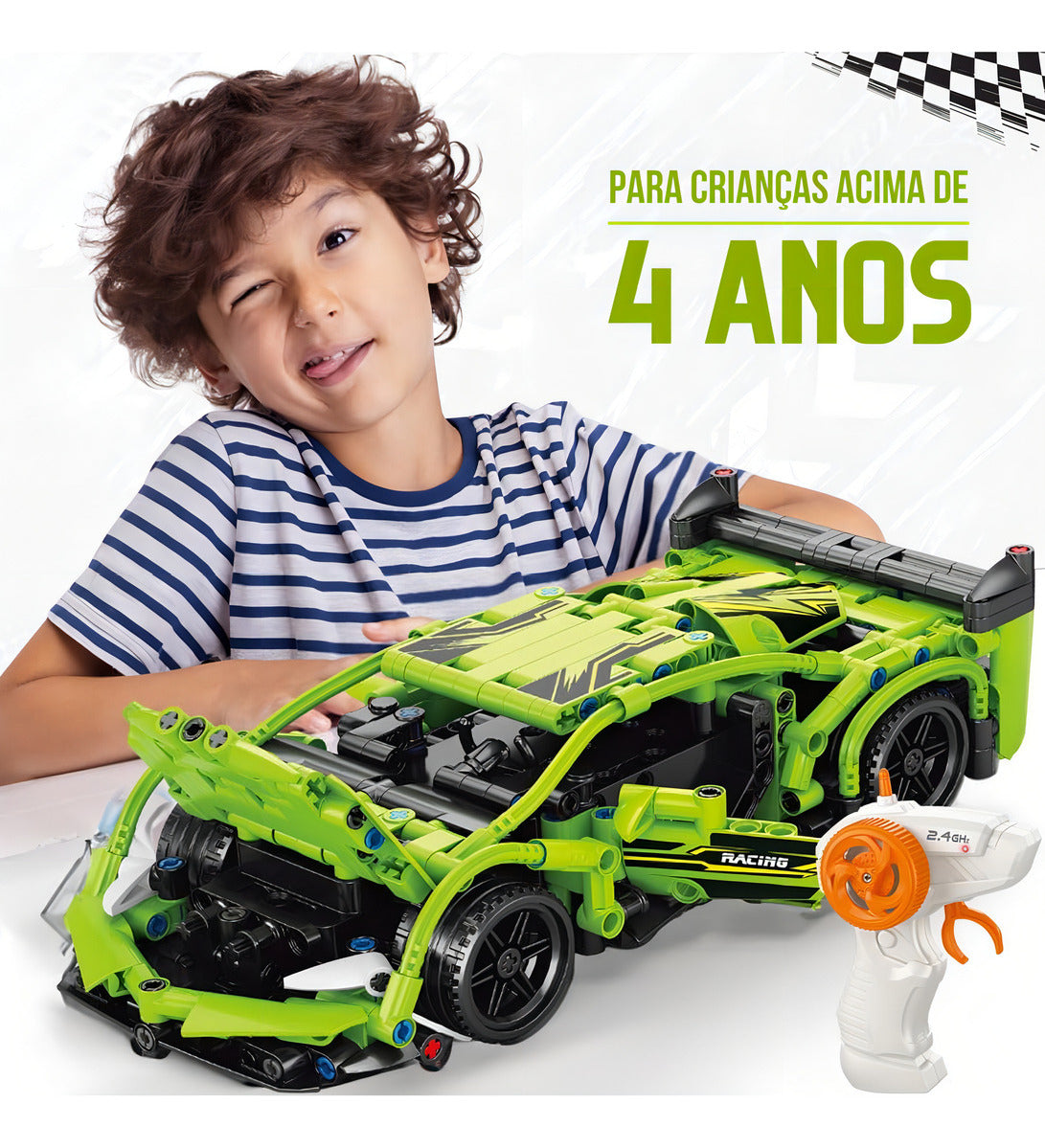 Automóvil Deportivo Armable Bloques A Control Remoto 428